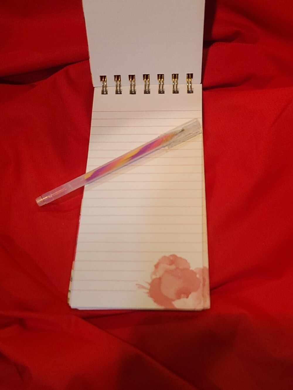 Floral Red Gemmed Biblical Spiral Notepad - She Is More Precious Than Rubies NWT - Picture 3 of 7